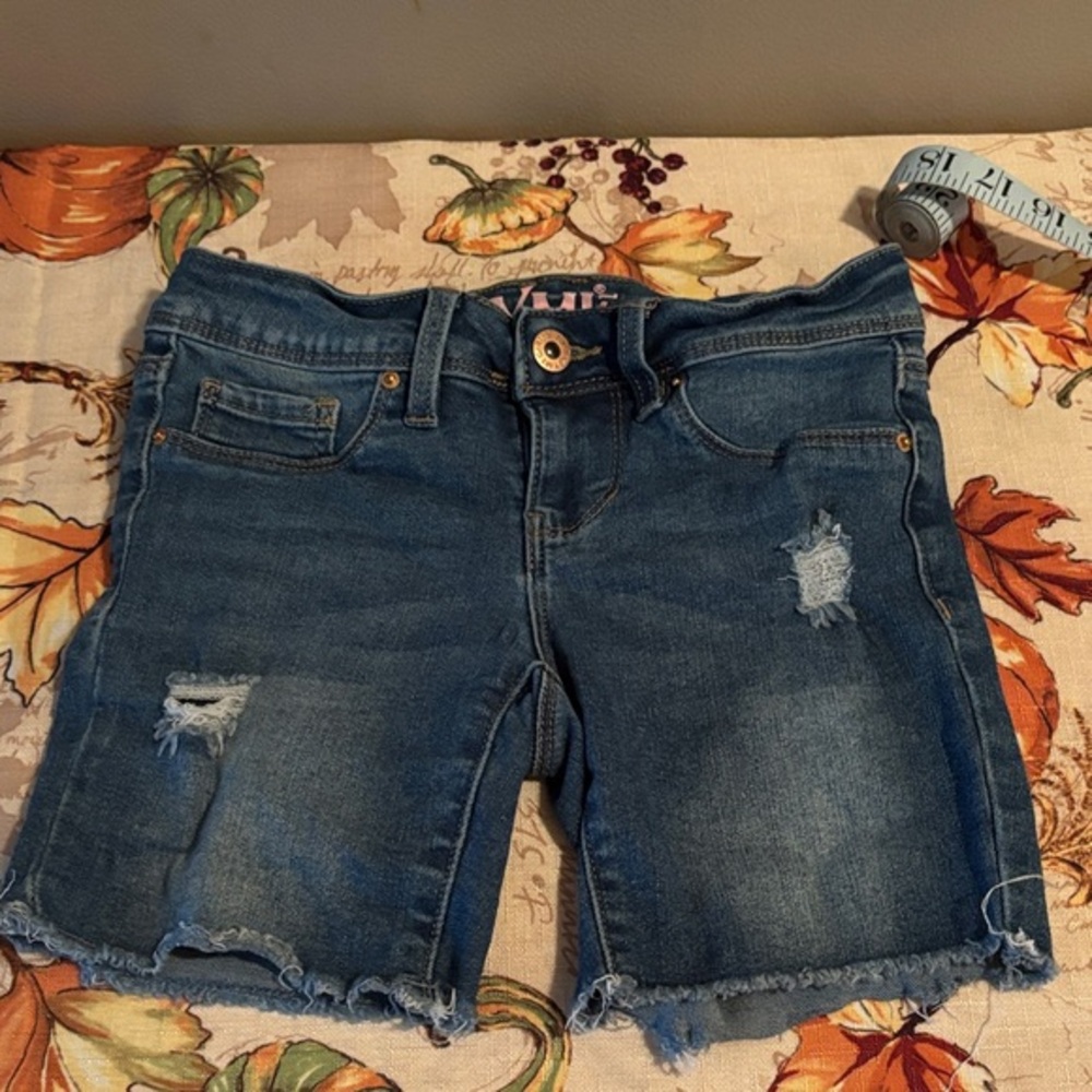 YMI Blue Denim Shorts with Pink‎ Logo